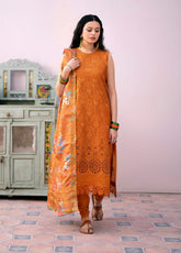 Mehru By Mahnur Embroidered Lawn Unstitched 3 Piece Suit - MHN24ML 4A